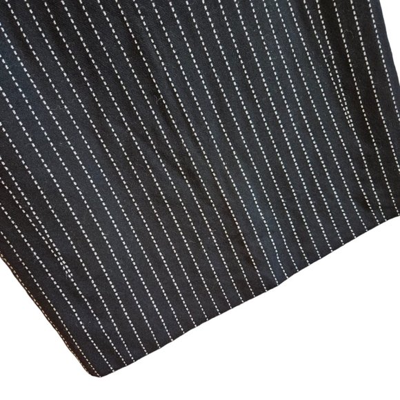 NWT Calvin Klein black and gray pinstriped pencil skirt with split - Picture 3 of 6